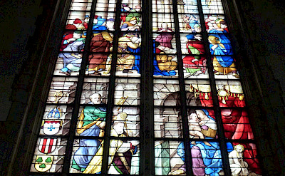 Stained-glass windows at Sint Janskerk in Gouda, South Holland, the Netherlands. Flickr:TacoWhite