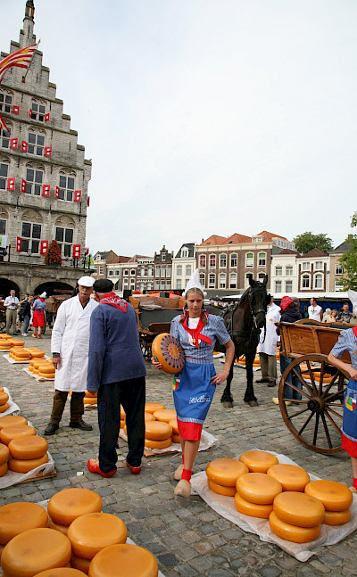 Famous Cheese Market in Gouda, South Holland, the Netherlands. Flickr:bert knottenbeld