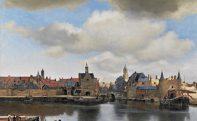 Painting of Delft by Johannes Vermeer circa 1660.