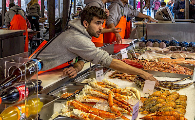 Fish market in Bergen, Norway. Flickr:PapaPiper