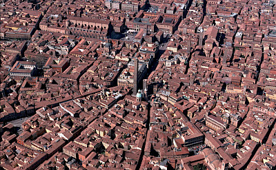 Bologna's streetplan, Emilia-Romagna, Italy.