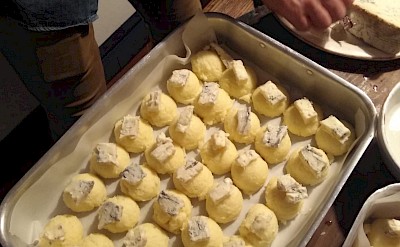 Crafting traditional Italian dumplings. to-BTP