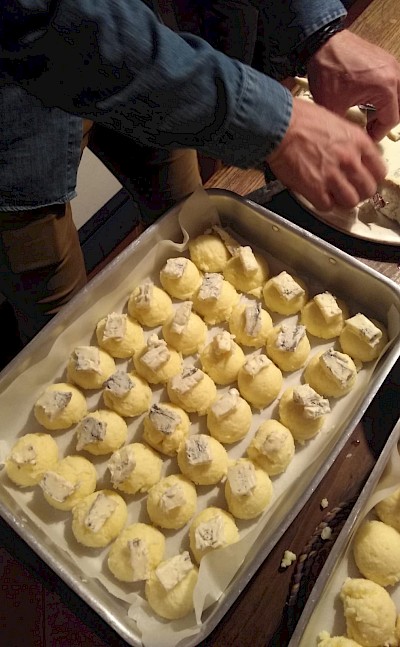 Crafting traditional Italian dumplings. to-BTP