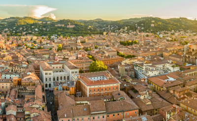 Classic Italian view of terracotta rooftops and historic architecture. to-BTP