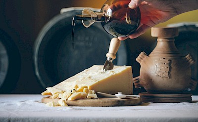 Sampling cheese in Italy. to-BTP