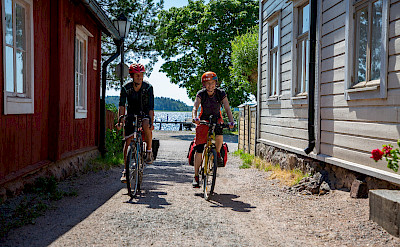 Biking through Tammisaari, Finland.