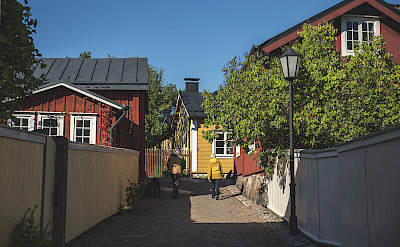 Wooden houses in Tammisaari, Finland.