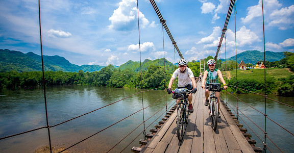 Cycling the Thailand Bike Tour. 14.659083, 100.557014