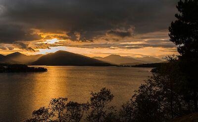 Sunset at Loch Lomond, Scotland. Unsplash:Ramon Vloon