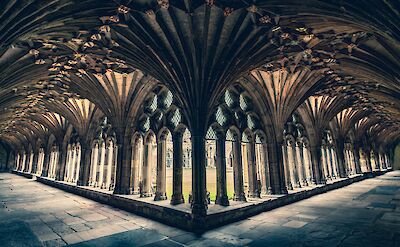 Walkways in Canterbury Cathedral, Kent, England. Unsplash:Zoltan Tasi