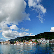 Caminhada e bicicleta na Noruega Foto