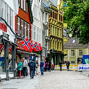 Caminhada e bicicleta na Noruega Foto