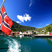Caminhada e bicicleta na Noruega Foto