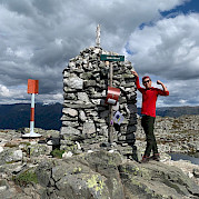 Caminhada e bicicleta na Noruega Foto