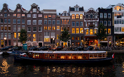 Nighttime in Amsterdam, North Holland, the Netherlands. Flickr:briyyz