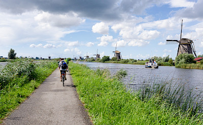 Biking the famous Kinderdijk, South Holland, the Netherlands. Flickr:Luca Casartelli