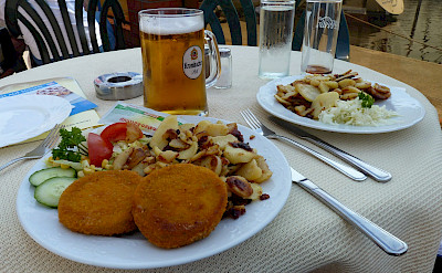 Fishcakes & Bratkartoffeln in Germany. Flickr:Dave Collier 