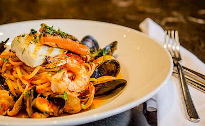 Prawns and mussels and pasta in the French Riviera! Flickr:NwongPR