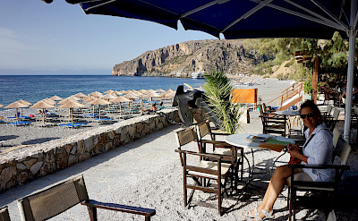 Cafe in Lissos, Crete, Greece. Flickr:Franco Vannini