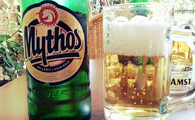 Mythos, local Greek beer. Flickr:Magnus Jonasson