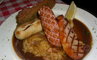 Bavarian food is very rich in protein, as is all of Germany really. Flickr:Alpha