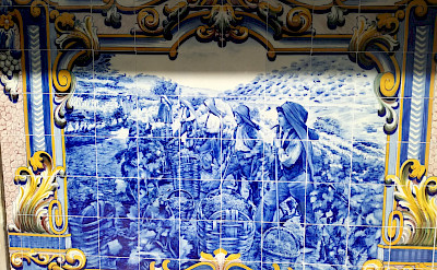 Tile work is gorgeous in the cities of the Douro River Valley. © TO