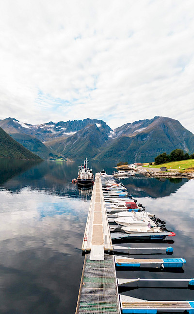 Docked | HMS Gåssten | Bike & Boat Norway Fjords Tour