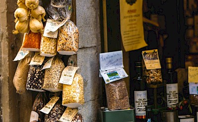 Local food shop in Spoleto, Italy. Unsplash@Eilis Garvey