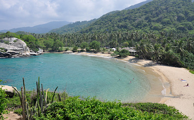 Cabo San Juan, a popular swimming area, in Parque Nacional Tayrona Park in Colombia. Flickr:Jorge Lascar 