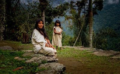 Koguis Tribeswoman & Child at Ciudad Perdida (Lost City) of Colombia. CC:Dwayne Reilander