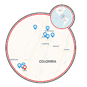 Birding in Colombia’s Coffee Region & Cali Map