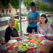 Dining on Deck | Saint Louis | Bike & Boat Bordeaux France ©Saint Louis