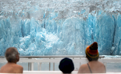 Viewing Dawes Glacier from a hot tub in Alaska!! ©TO
