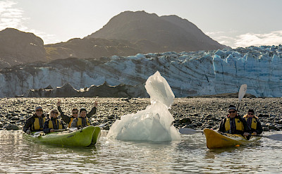 Kayaking in front of Lamplugh Glacier, Alaska. ©TO