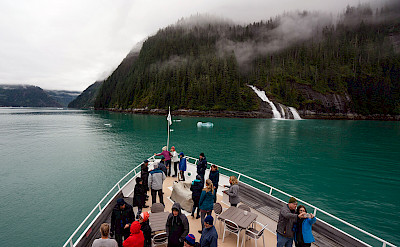 Guests on bow in Misty Fjords National Monument in Alaska. ©TO 