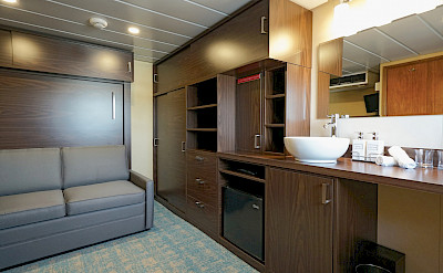 Admiral cabin sofa | Wilderness Explorer | Alaska Cruise Tour