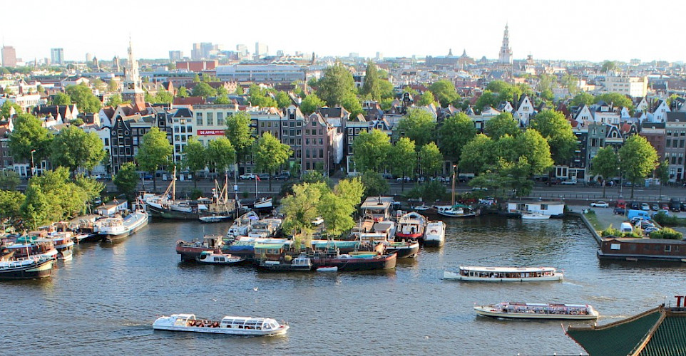 Cityscape of Amsterdam, North Holland, the Netherlands. CC:Simmerguy269