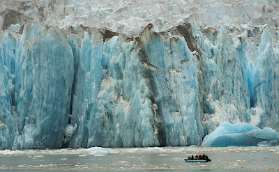 Skiff ride in front of Dawes Glacier, Alaska. ©TO 