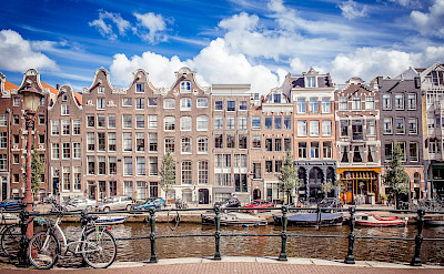 Boats, bikes, canals & gables in Amsterdam, North Holland, the Netherlands. Flickr:Andres nieto Porras