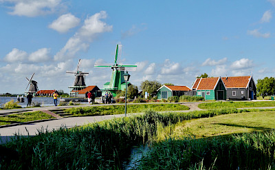 Biking around Zaanse Schans in Holland. CC:Zairon