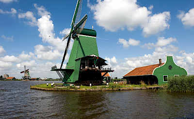 Windmills at the Zaanse Schans near Zaandam, the Netherlands. ©TO