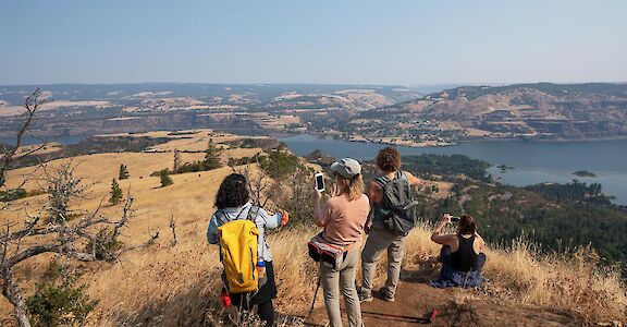 Hiking down from Rowena Crest, Oregon USA. ©TO
