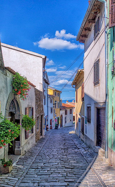 Cobblestone streets in Motovun, Istria, Croatia. Flickr:Arnie Papp
