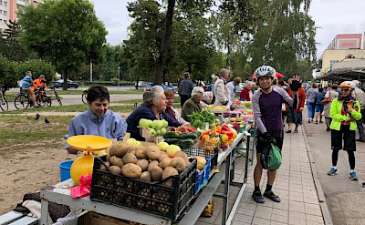 Market in Grodno, Belarus.