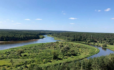 The beautiful Nemunas River on the Lithuania, Poland & Belarus Bike Tour.