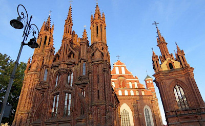 St. Ann Church in Vilnius on the Lithuania, Poland & Belarus Bike Tour. 