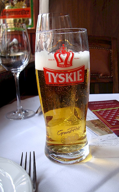 Tyskie beer in Warsaw, Poland. Flickr:Carlos Correa Loyola