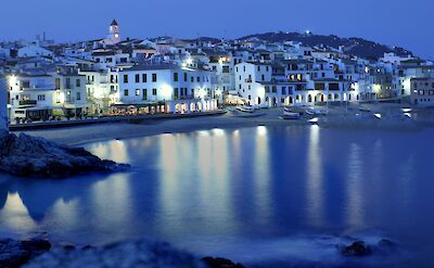 Calella de Palafrugell illuminated at night, Catalonia. Unsplash@Geoff Harrison