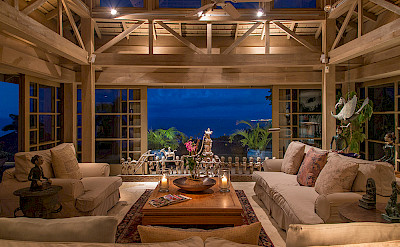 Silent Waters Owners Villa Seating Area Dusk