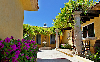 Agave Azul Luxury Villa For Rent In Cabo Del Sol Lifestyle Villas View Of Courtyard From Entrance L